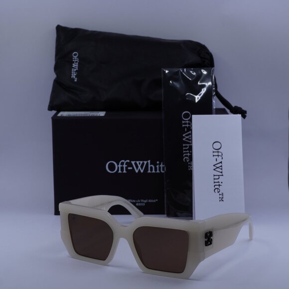 Off-White OERI148 DOVER 6164 Square Sunglasses – Beige\\ Brown